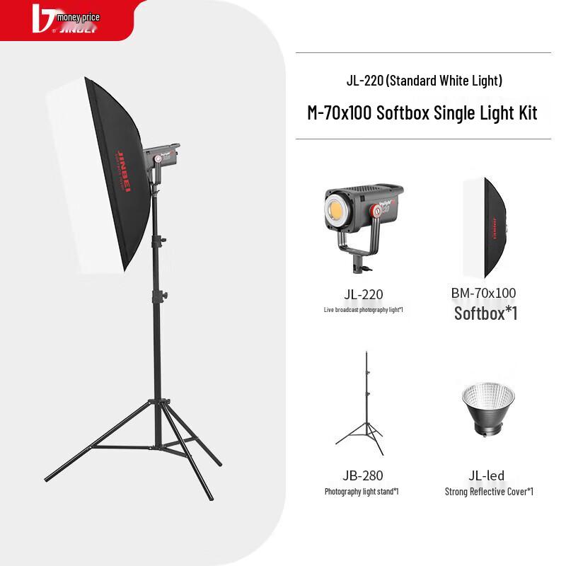 JINBEI JL-220 LED Video Light with Square Softbox