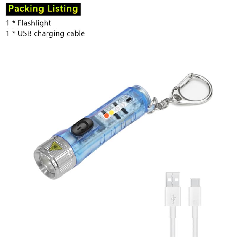 Outdoor Mini Flashlight 400mah Lithium Battery Strong Light Magnet Keychain Flashlight Torch Money