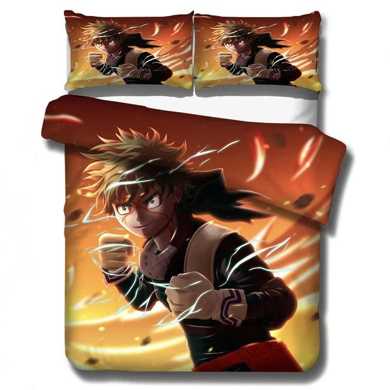 Nuovo Set Biancheria da Letto My Hero Academia Copripiumini Federe Cartone Animato Anime Piumone Set Biancheria da Letto Biancheria da Letto (NESSUN Foglio) Attrezzo