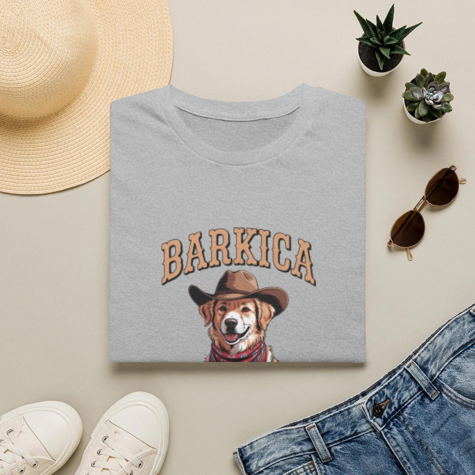 Barkica Dog Cowboy graphic T-Shirt | Western Puppy Illustration 3XL