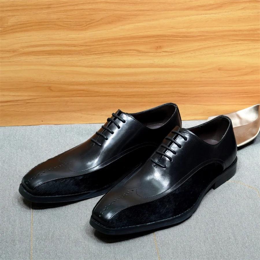 

Luxury Men s Genuine Leather Oxford Dress Shoes Handmade Suede Wingtip Lace-Up Formal Shoes for Wedding Party Office 46