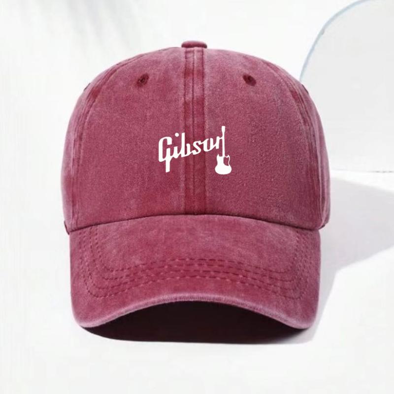 Gorra de Béisbol de Algodón Lavado Vintage Ajustable Camionero Desgastada Para Hombres y Mujeres Moda Estilo Rock Personalizar Guitarra Música