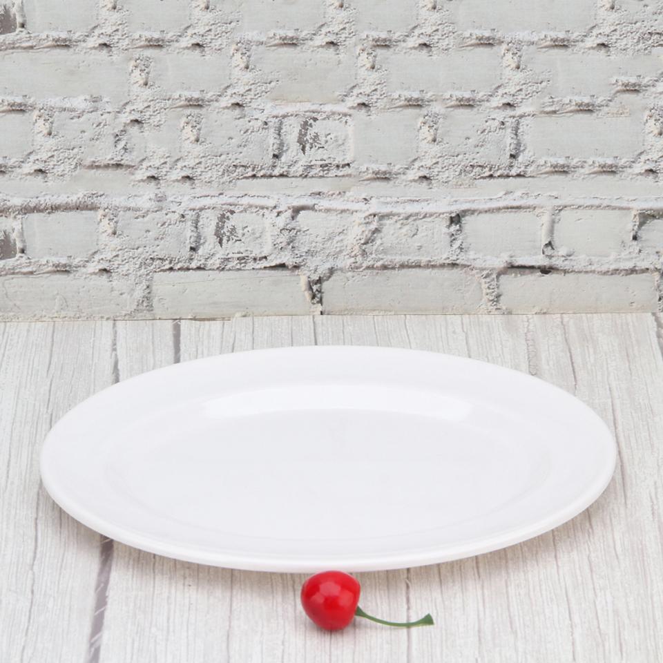 Thickened BBQ Grilled Skewers Plate Melamine Oval Snack Plastic Plate Restaurant Pasta Plate Commercial Seafood Fish Plate