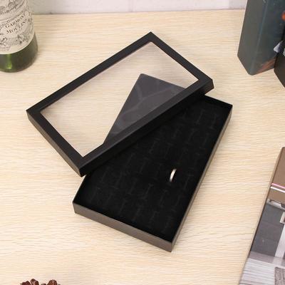 Transparent Window PVC 36 Slots Ring Box Tray Storage Case Earrings Jewelry Display Holder Organizer Practical Show Case
