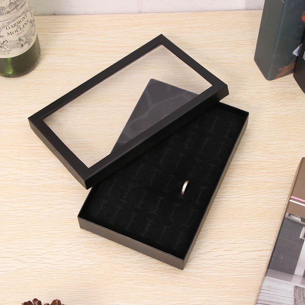 Ring Ear Stud Portable Jewelry Packaging Box 36 Slots Jewelry Organizer Holder Ring Storage Case