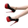 Large size hate sky high heels red sole thin heel sexy bed single shoes waterproof table high heels women's shoes