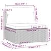 Vidaxl 2-Cz. Garden Lounge Set, Cushions, PE Rattan, Brown