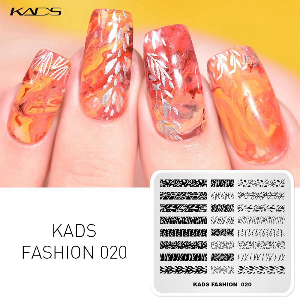 kads Nail Stamping Plate Fashion 020 Beauty Nail Art Stamp Template DIY Image Template Manicure Stamping Plate Stencil Tools