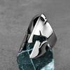 HNSP 316L Stainless Steel Viking Warrior Mask Ring For Men Punk Style Finger Zircon Accessories