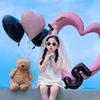 Pink Heart Photo Frame Balloon for Children's Party Decoration