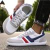 New Soft Soled Wide Last Shoes Fashionable Minimalist Stripe Design Sneakers Outdoor Jogging Training Tennis Shoes for Men