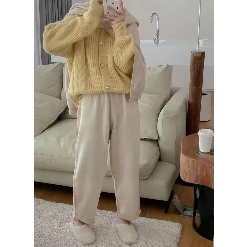 Spring and Autumn Short Twist Sweater Cardigan Women's Loose Lazy Wind Crew Neck Sweater Women's