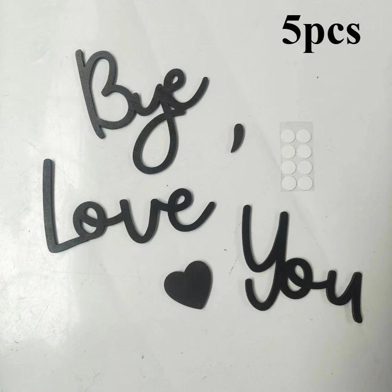 

Charming Love You Bye Door Frame Decoration - Vintage Style, Valentine s Day Theme Decoration, Faux Wood, Easy Installation