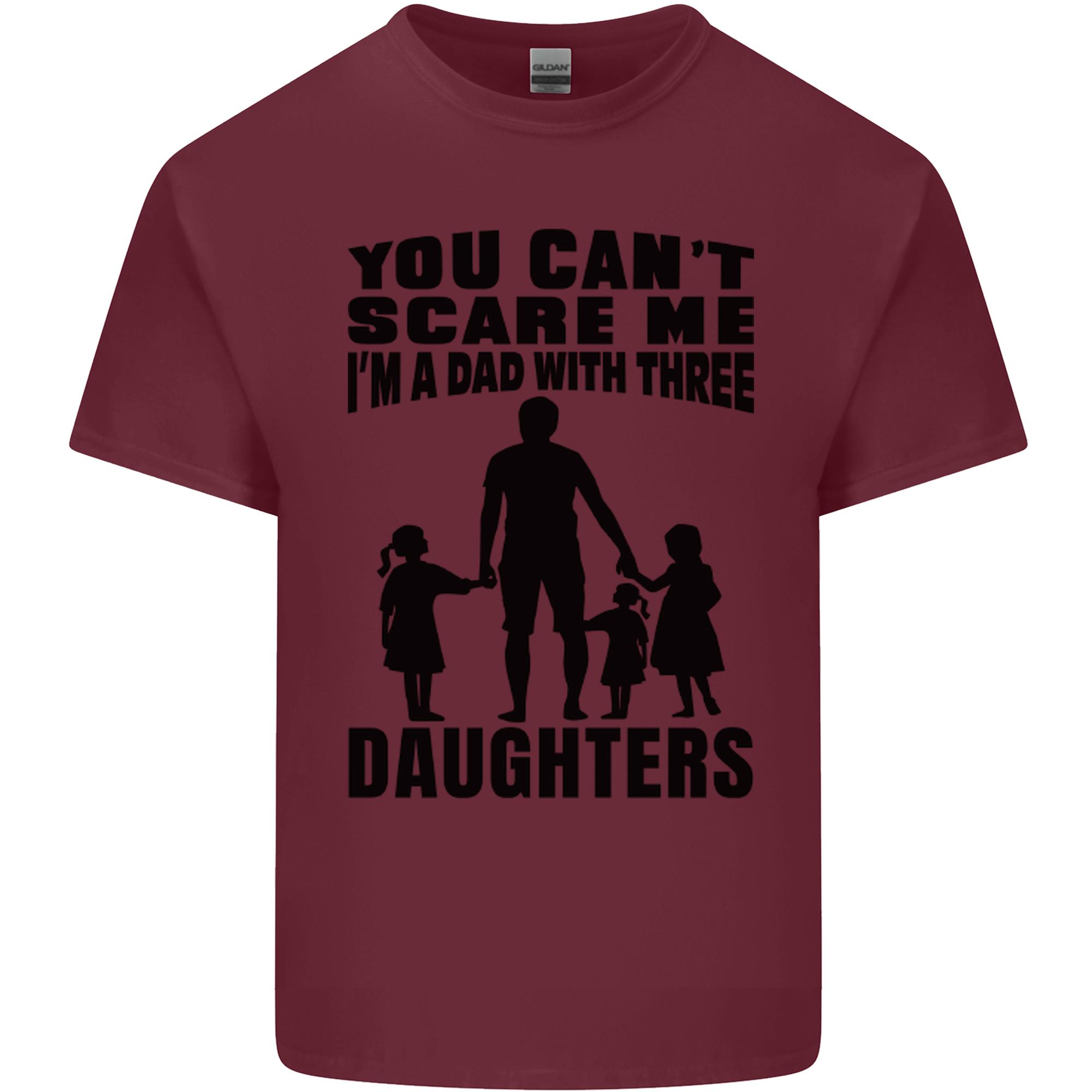 Dad With Three Daughters Funny Fathers Day Unisexs Light Cotton TShirt S