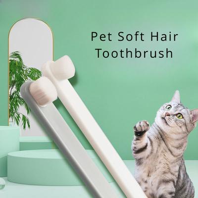 Pet Toothbrush New Small Head Pet Cat Dog Rabbit Cleaning Tongue Coating Soft-Bristle Toothbrush