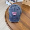 Trendy Sweet Bow Baseball Cap Spring and Summer Sunshade Sunscreen Washed Soft Top Retro Cute Cap Children