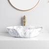 Tengxiang Ivory White Ceramic Marble Countertop Single Hole Top-Mount Sink