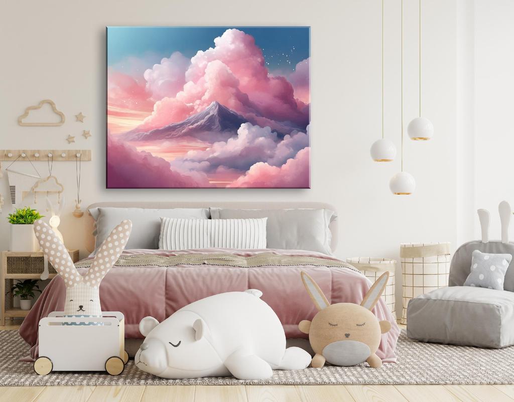 Canvas Print, Pink Clouds and Sky
