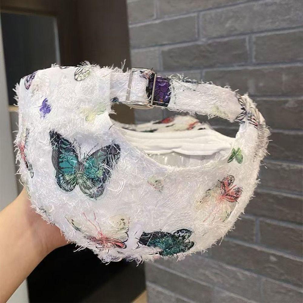Embroidered Butterfly Korean Style Baseball Cap Versatile Fashion Sun Hat Baseball Cap Daily Use