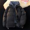 MEDE Men's Faux Two-Piece Hooded Winter Puffer Jacket