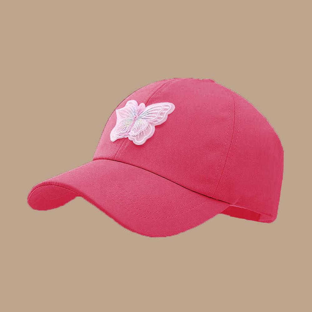 Sweet Love Heart Embroidery Baseball Hat Solid Color Korean Girl Peaked Cap High Ponytail Kids Hat Sun Cap For Girls Boys