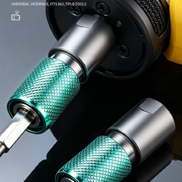 Metal Drill Bit Conversion Head with Knurled Sleeve for Household Repairs, Assembly Work and General Tool Use Daily
