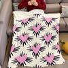 Pink Heart Burst Flannel Blanket Warm Soft Halloween Christmas Couch Warm Cozy Decorative Decor Gift for All Season