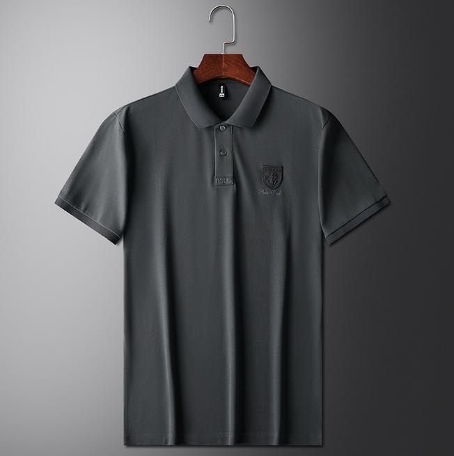 Tricou de vară cu mânecă scurtă pentru bărbați, tricou polo casual cu mânecă scurtă cu guler larg, tricou pentru bărbați