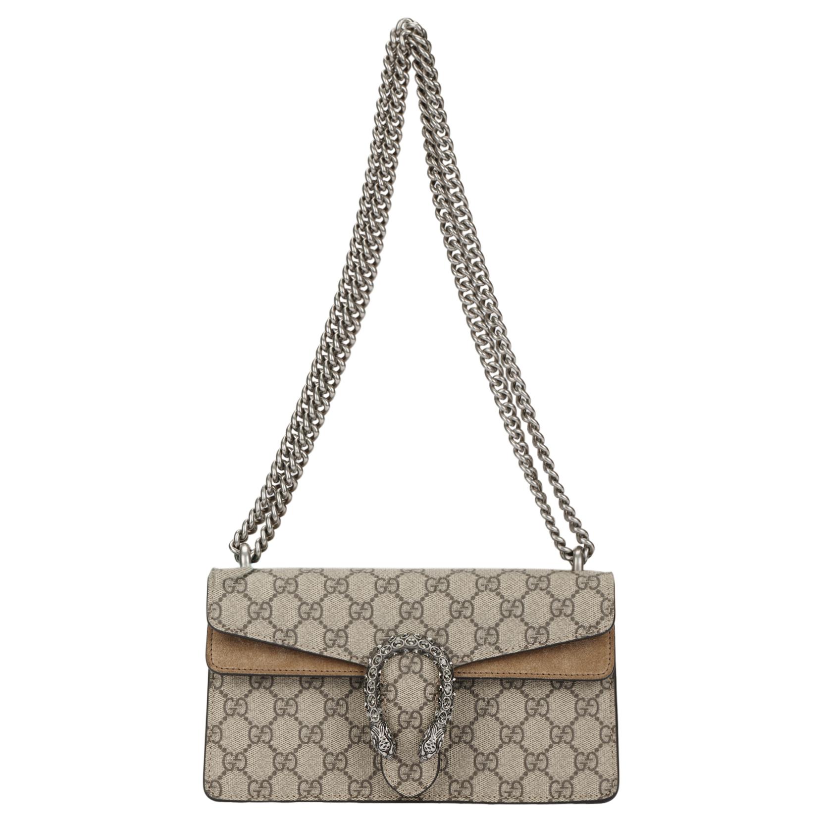 

Сумка-черепашка Gucci Dionysus з головою тигра, прикрашена шипами, подвійним логотипом G, зі старовинним квітковим візерунком, клаптиковою роботою з полотна та шкіри Box(Basic Set+Box) бежевий/ебеновий
