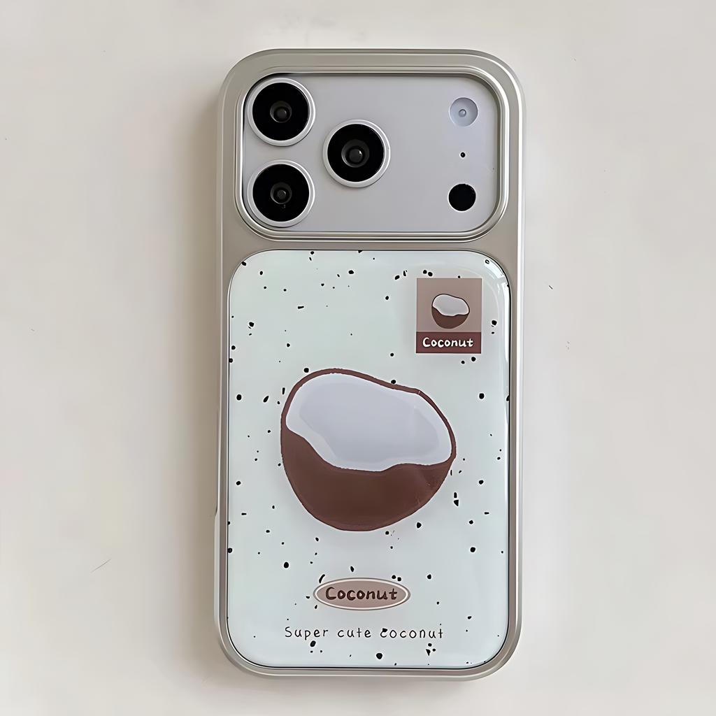 Vibrant Fruit Coconut & Guava Phone Case for iPhone 17 16e 16 15 14 13 12 11 Air Pro Max X XR XSMAX 8 7 Plus Luxury Clear Cover