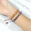 Vintage Bohemian Handmade Hemp Rope Bracelet Imperial Stone Beaded 3D Bead Charm Bangle