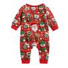 Matching Family Christmas Print Flannel Homewear Set Long-Sleeve Top And Pants