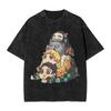 Anime Demon Slayer Hashibira Inosuke Graphic T Shirt Men Women Cotton Tshirts Vintage Washed Tee Harajuku Male Casual T-shirts