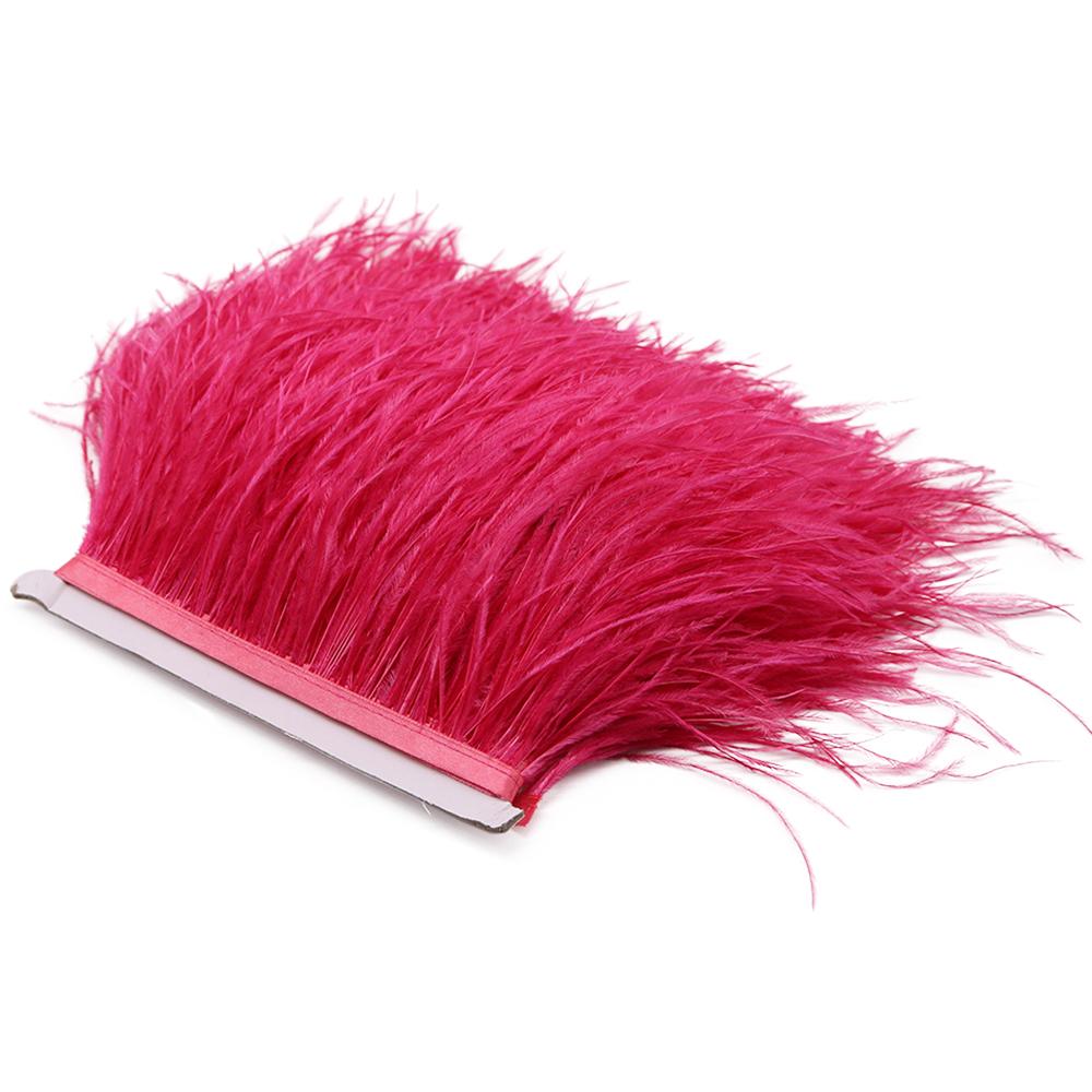 Nastro con Bordatura di Piume di Struzzo Azzurro FeatherLight Frange di Piume di Struzzo Vere per Abbigliamento da Festa Decorazioni per Cucito Piume Artigianato Fai da Te