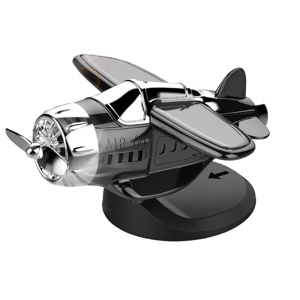 Solarbetriebenes Armaturenbrett-Ornament Kunststoff Kleines Flugzeug Driftbewegung Aktiviertes Drehendes Flugzeug-Ornament für Auto-Innenraum