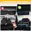 Square Car Window Shades for Side Windshield - 2 Pack Semi-Transparent 9.84x7.09
