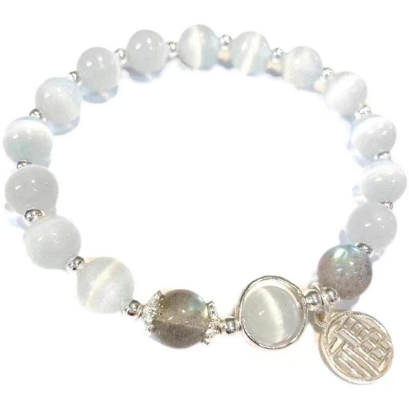 Cats Fashionable Eye Crystal Bracelet For Women 2024 Summer Trendy Jewelry