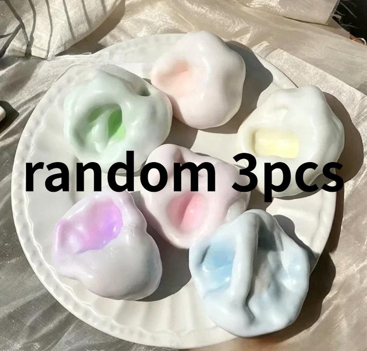 New Coconut Oil Squeeze Squishy Fidget Toys Stress Relieving Toy Ultra-Thin Ice Skin Blind Box Shapeable Venting Gift