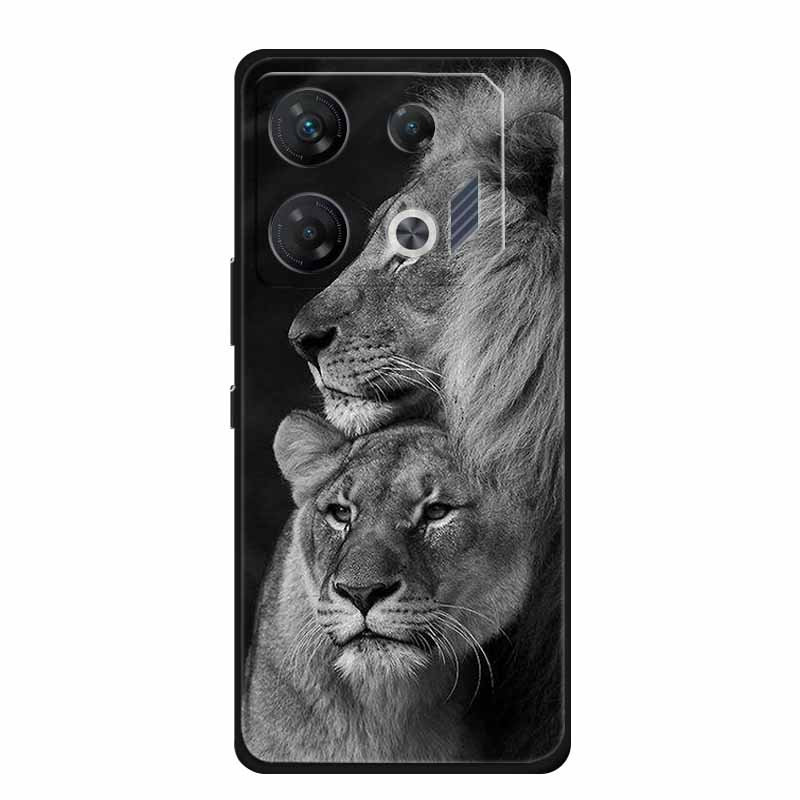For Infinix GT 10 Pro Case Animals Soft TPU Silicone Phone Cases for Infinix GT10 Pro X6739 Back Cover Shockproof Wolf New Coque