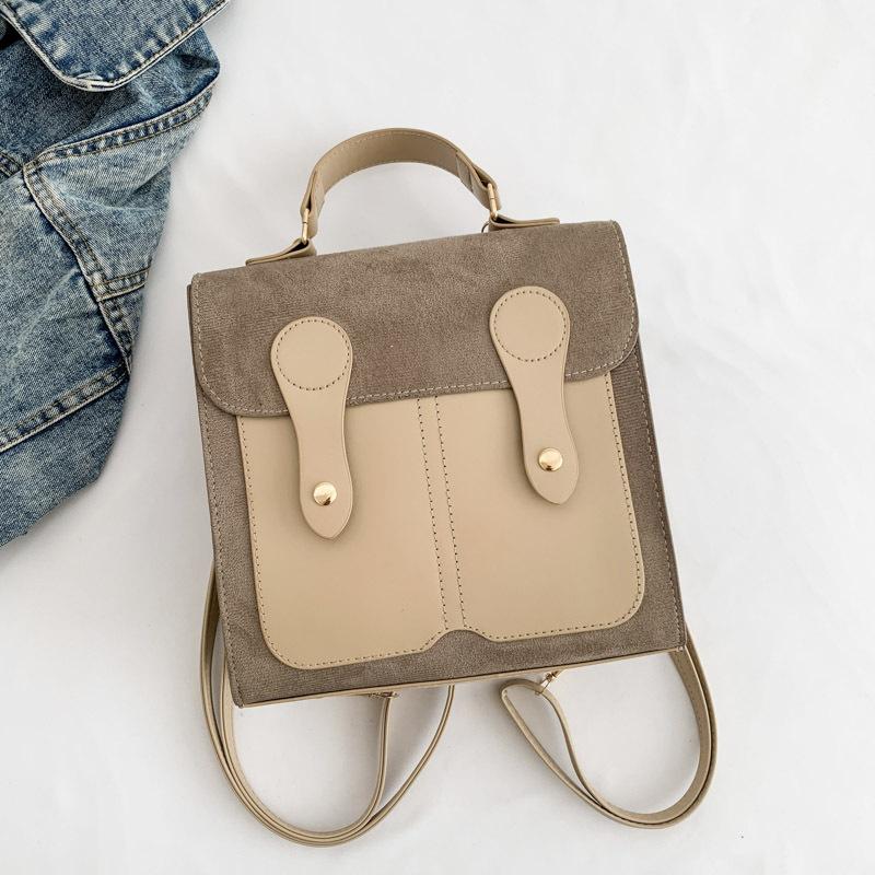 Niche Design Bag for Women New Backpack Retro Handheld Korean Casual Solid Color Backpack