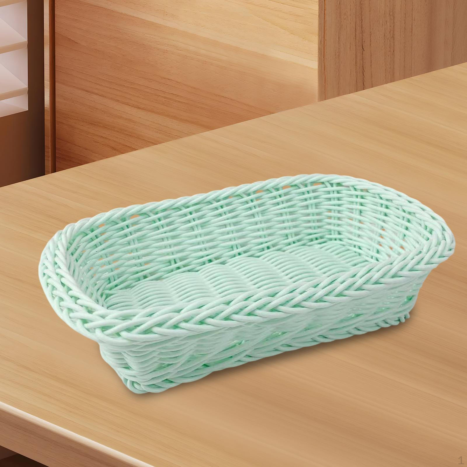 

Сплетенная вручную корзина для хранения косметики, коробок, всякой всячины, тарелок, украшений для стола, органайзеров для закусок зелёный