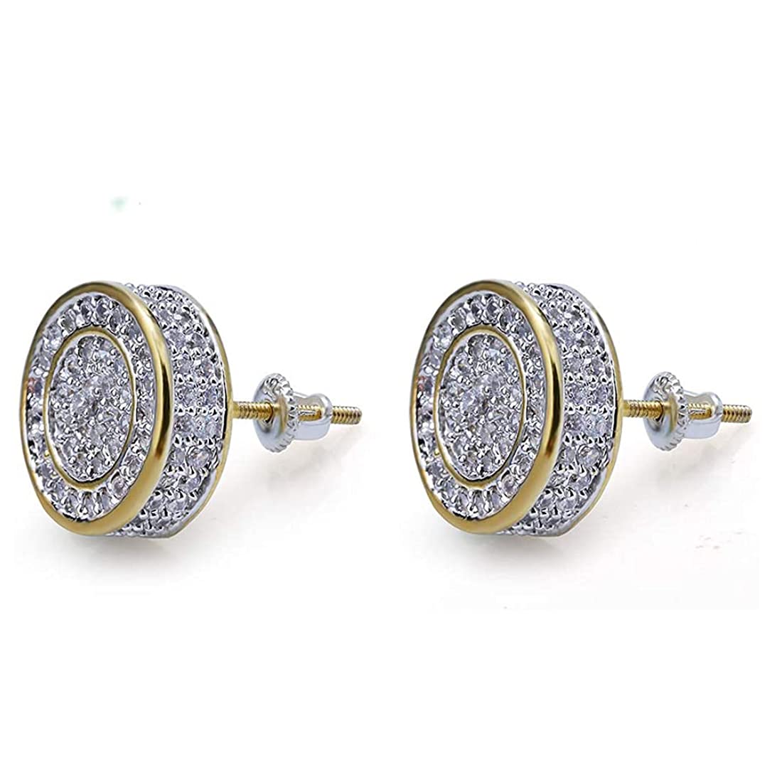 

Rockyu 18K Gold Single Hip Stand Both Korean Style American Popular Accessories Earrings, Men s Gold, Plated, Earrings, Hop, Shiny, Out, Earrings,