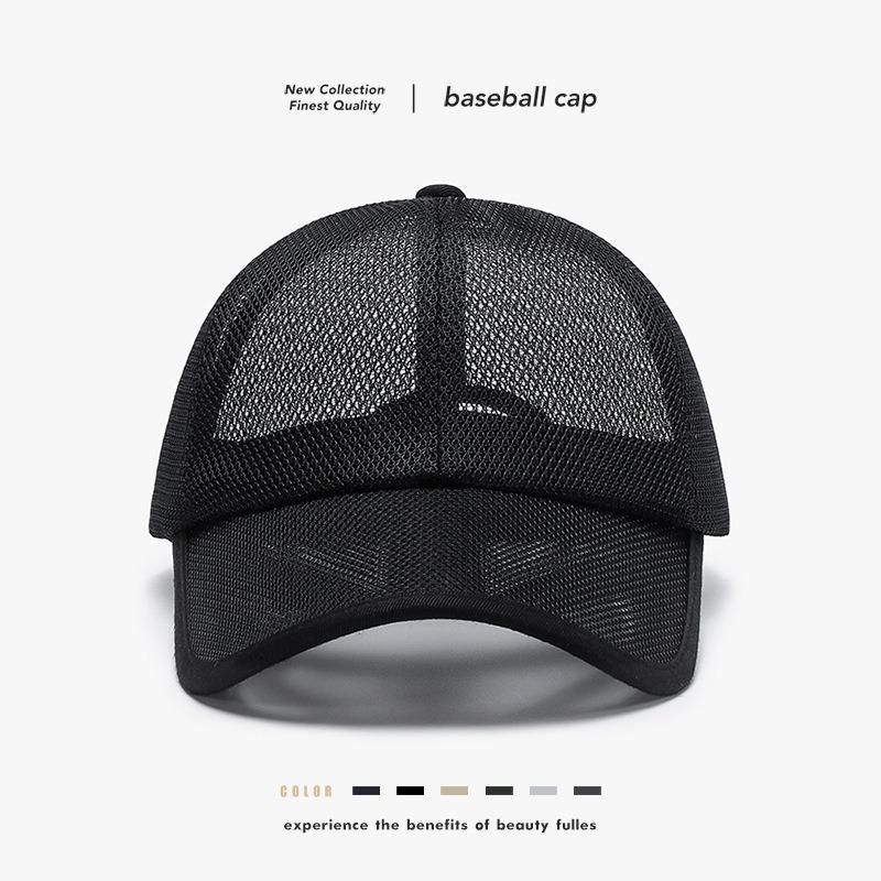 New Summer Breathable Mesh Baseball Cap Men's Hollow Brim Outdoor Sports Sun Protection Women's Sun Hat