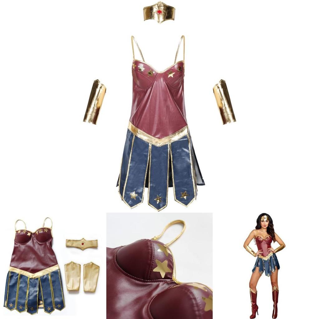 Costume Cosplay a Tema Wonder Woman Con Materiale PU Per Eventi di Giochi e Anime