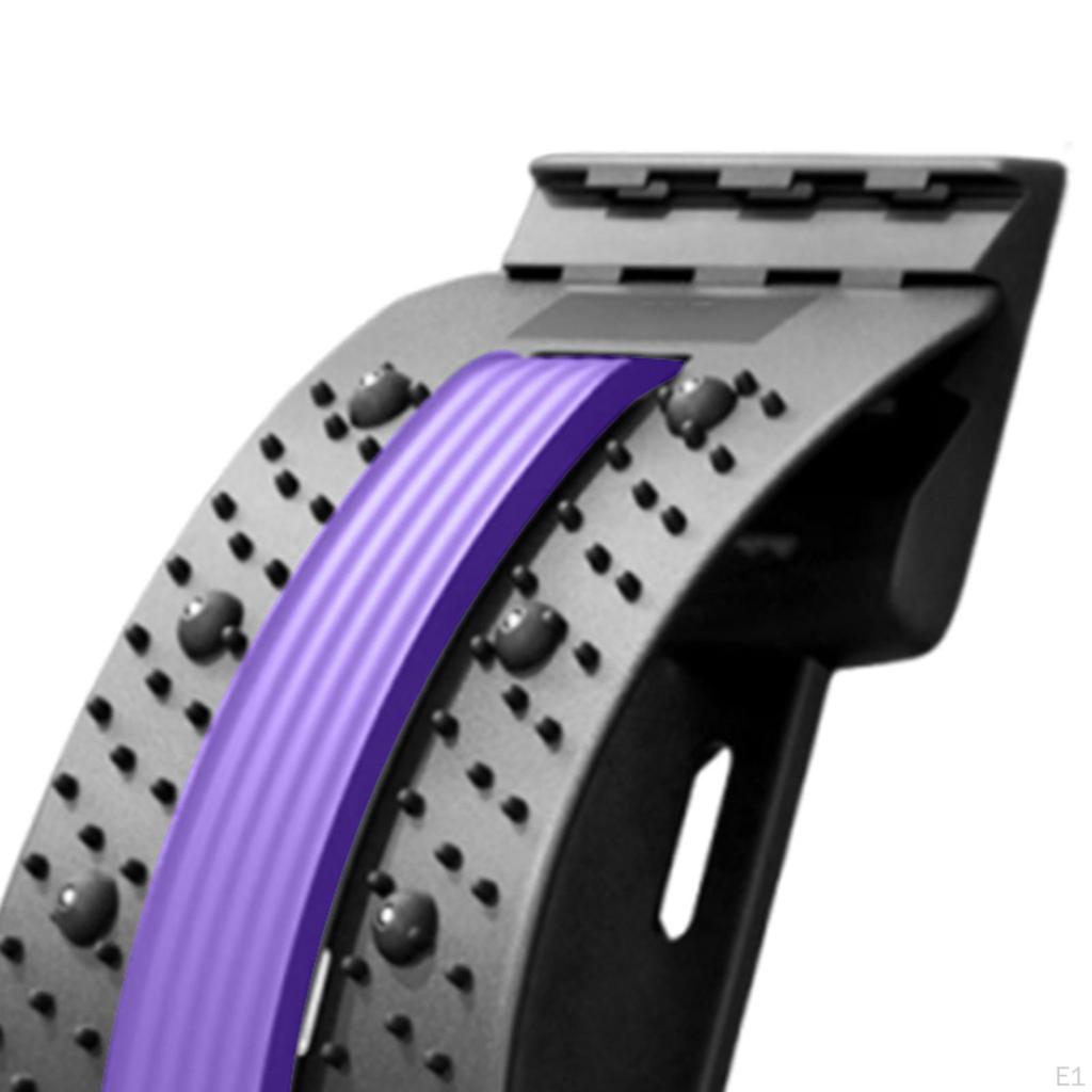 Back Stretcher Extender Relaxation Waist Traction for Home Living Room Black Violet