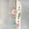 Crysta Pendant Flower Wind Chimes Flower Garden Light-collecting Ornament Holiday Decoration Gifts Sun Catcher Wind Chime