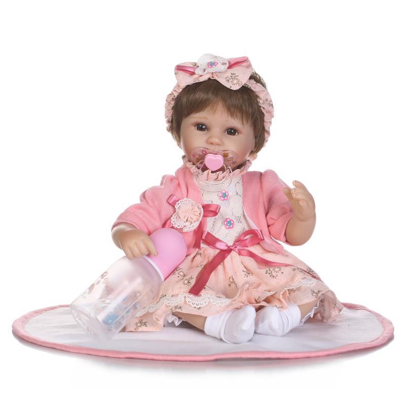 Realistic Baby Doll - Cute Playhouse Girl Toy 40 cm как