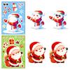 6PCS Merry Xmas Stickers Cartoon Snowmen Elk Puzzle Decal DIY Notebook Guitar Bottle Stationery Stickers Designed For Friend Gifts