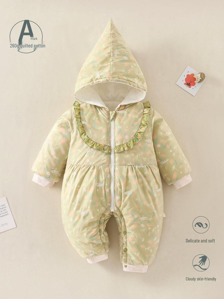Cozy Cotton Padded Baby Jumpsuit: Warm Winter Onesie for Newborns
