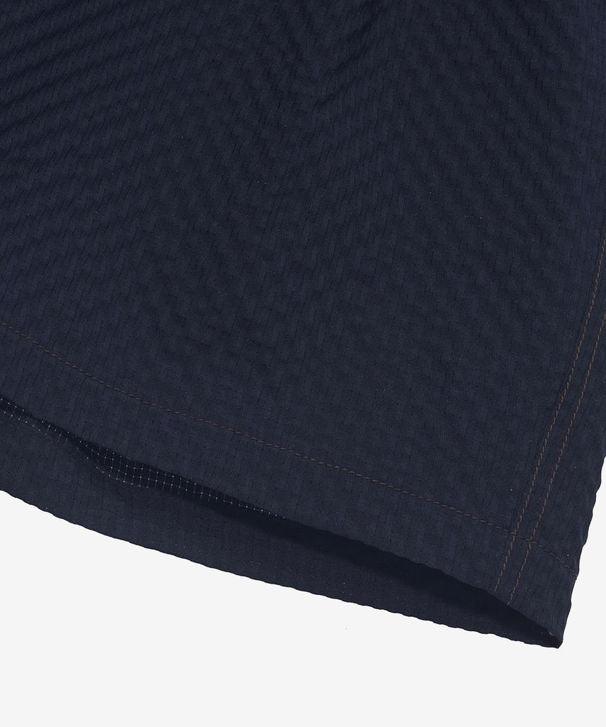 MINDBRIDGE [Couture] Relaxed Fit Seersucker Full Elastic Waist Navy Half Pants